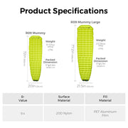 Flextail Gear Tiny Sleeping Pad R09 AVS Mummy Large