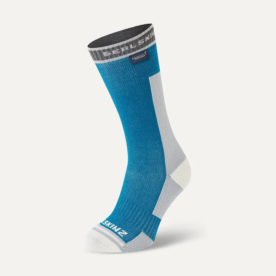 Sealskinz Holverstone Waterproof Mid Length Lightweight Running Sock - Blue