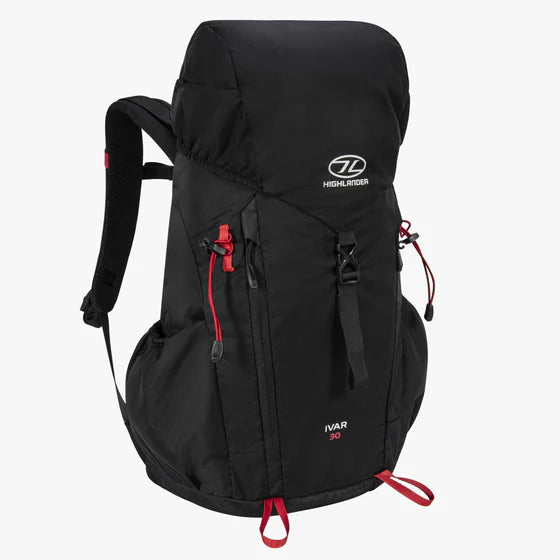 Highlander Ivar Lightweight Air Vent Rucksack - 30 Litres Black