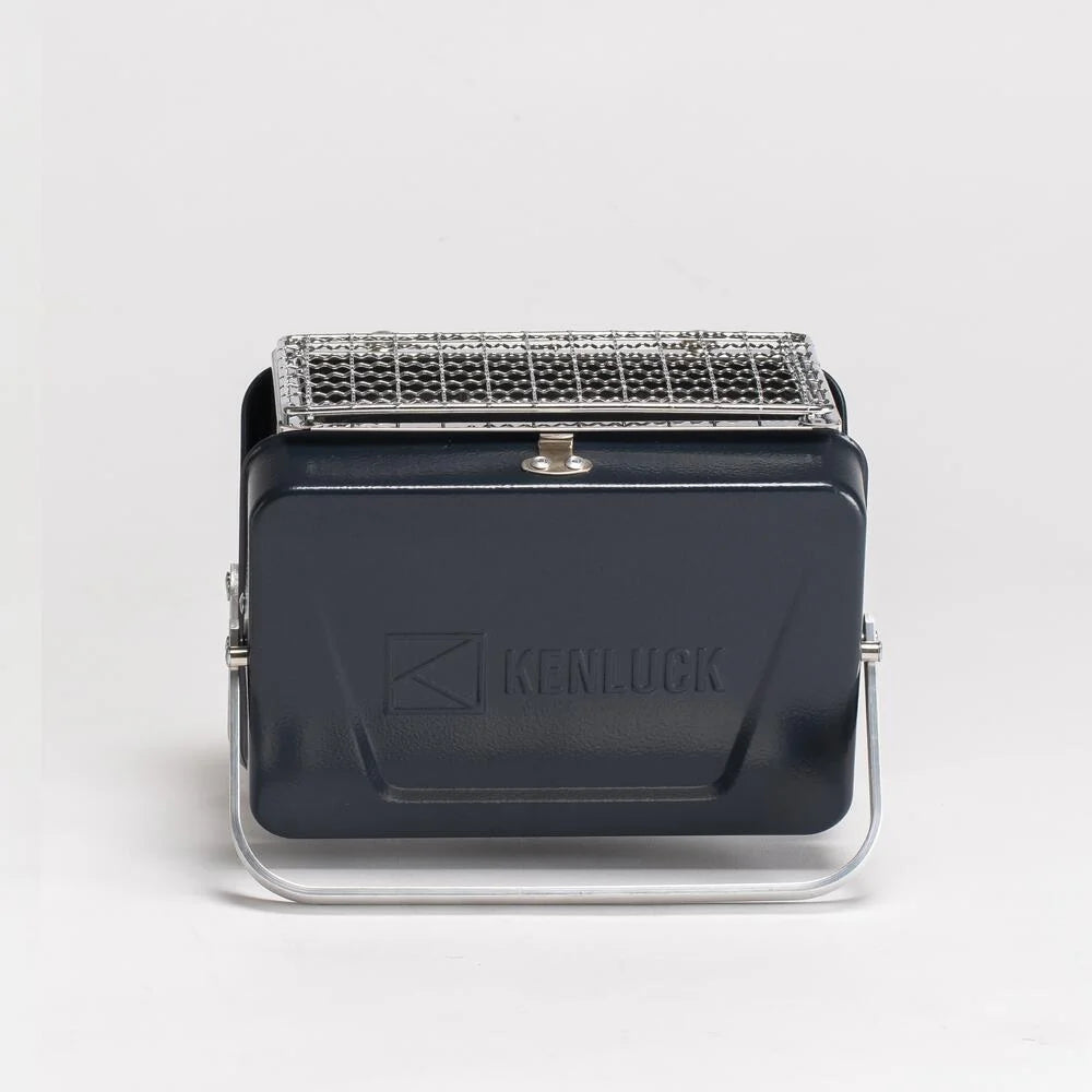 Kenluck Mini Camping Outdoor Grill/BBQ - Hammertone Gloss Blue
