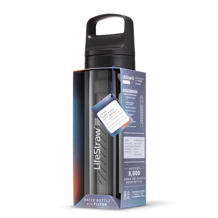 LifeStraw Go 650ml Filter Bottle - Nordic Noir Tritan Renew