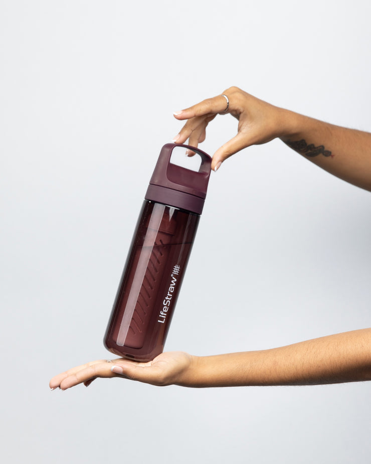 LifeStraw Go 650ml Filter Bottle - Merlot Me Tritan Renew