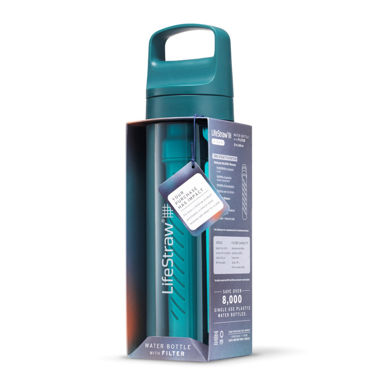 LifeStraw Go 650ml Filter Bottle - Laguna Teal Tritan Renew