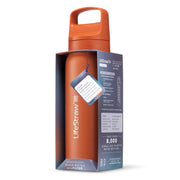 LifeStraw Go Stainless Steel 700ml Filter Water Bottle - Kyoto Orange