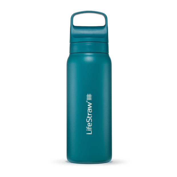LifeStraw Go Stainless Steel 700ml Filter Water Bottle - Laguna Teal