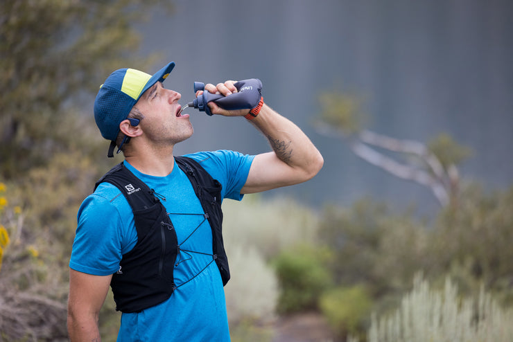 LifeStraw Peak Series 650ml Squeeze Bottle Water Filter - Mountain Blue