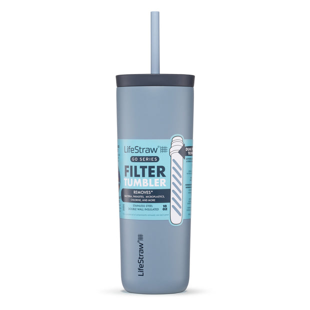 Lifestraw Go Stainless Steel Water Filter Tumbler - 500ml Icelandic Blue