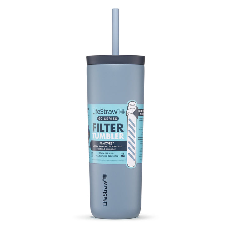 Lifestraw Go Stainless Steel Water Filter Tumbler - 500ml Icelandic Blue