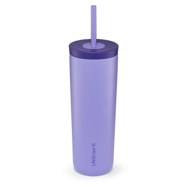 Lifestraw Go Stainless Steel Water Filter Tumbler - 500ml Thistle Purple