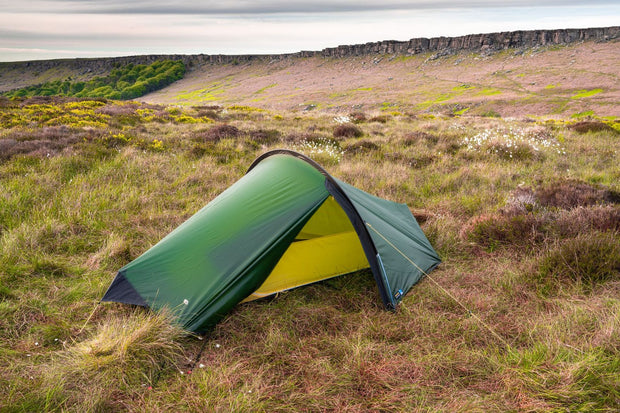 Terra Nova Laser Compact 1 Eco Backpacking Tent + Footprint Bundle - Green