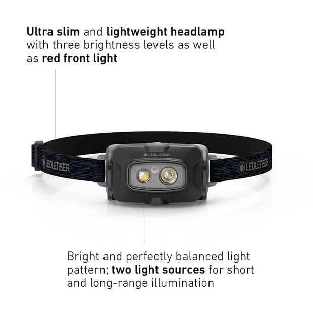 LEDLenser HF4R CORE 500 Lumens Rechargeable Head Torch - Black