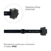 LEDLenser HF4R CORE 500 Lumens Rechargeable Head Torch - Black