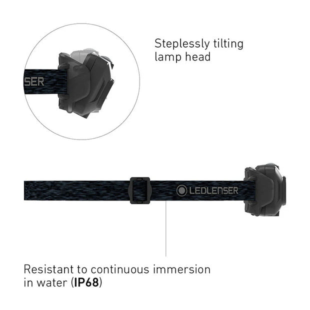 LEDLenser HF4R CORE 500 Lumens Rechargeable Head Torch - Black