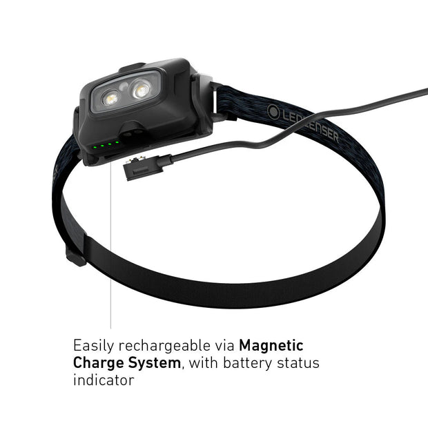 LEDLenser HF4R CORE 500 Lumens Rechargeable Head Torch - Black