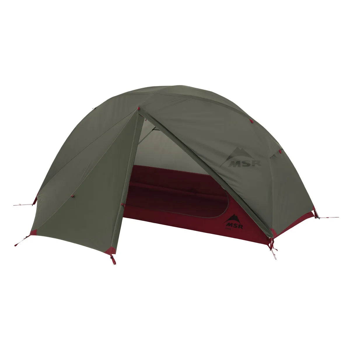 MSR Elixir 1 Person Backpacking Tent - Green/Red