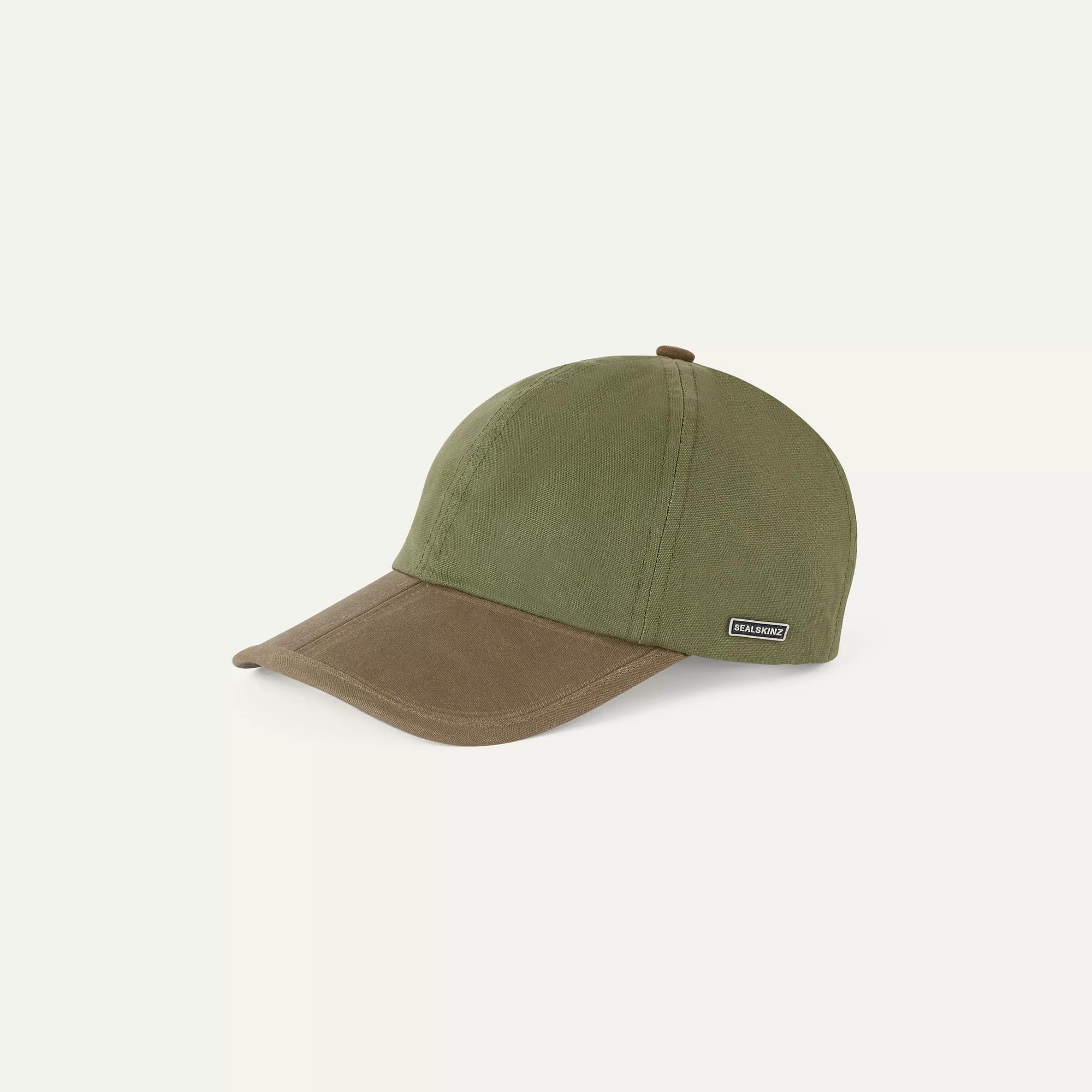 Sealskinz Marham Waterproof Waxed Canvas Foldable Cap - Olive/Brown