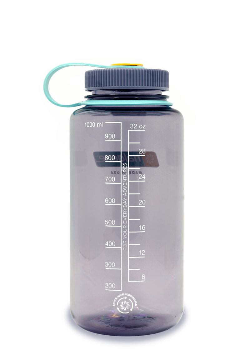 Nalgene 1 Litre Tritan Sustain Wide Mouth Bottle - Aubergine