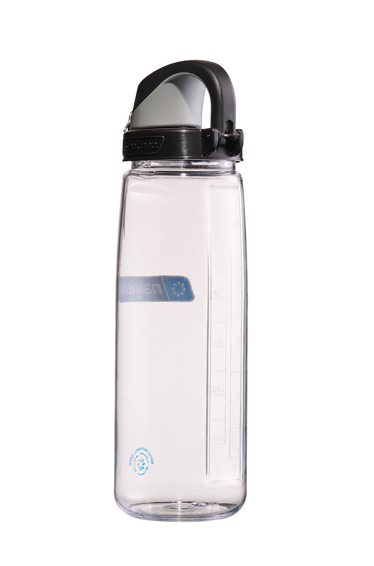 Nalgene 700ml Sustain On The Fly Bottle - Clear, Black Cap