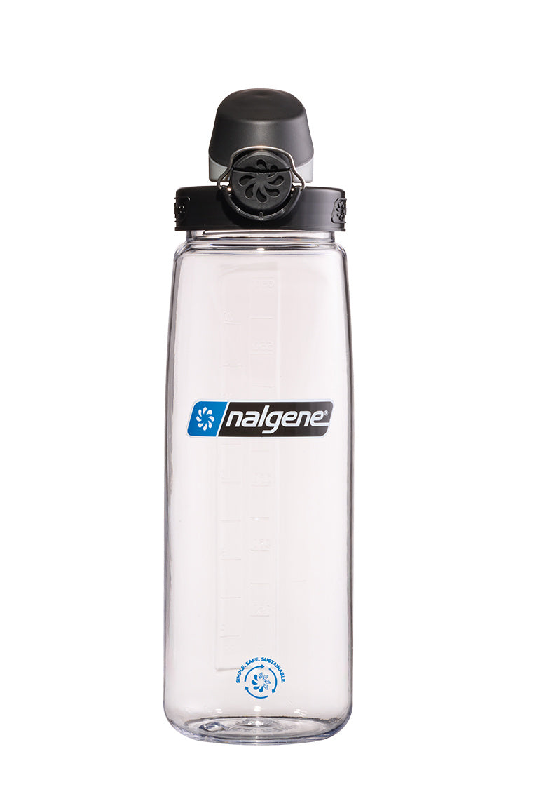 Nalgene 700ml Sustain On The Fly Bottle - Clear, Black Cap