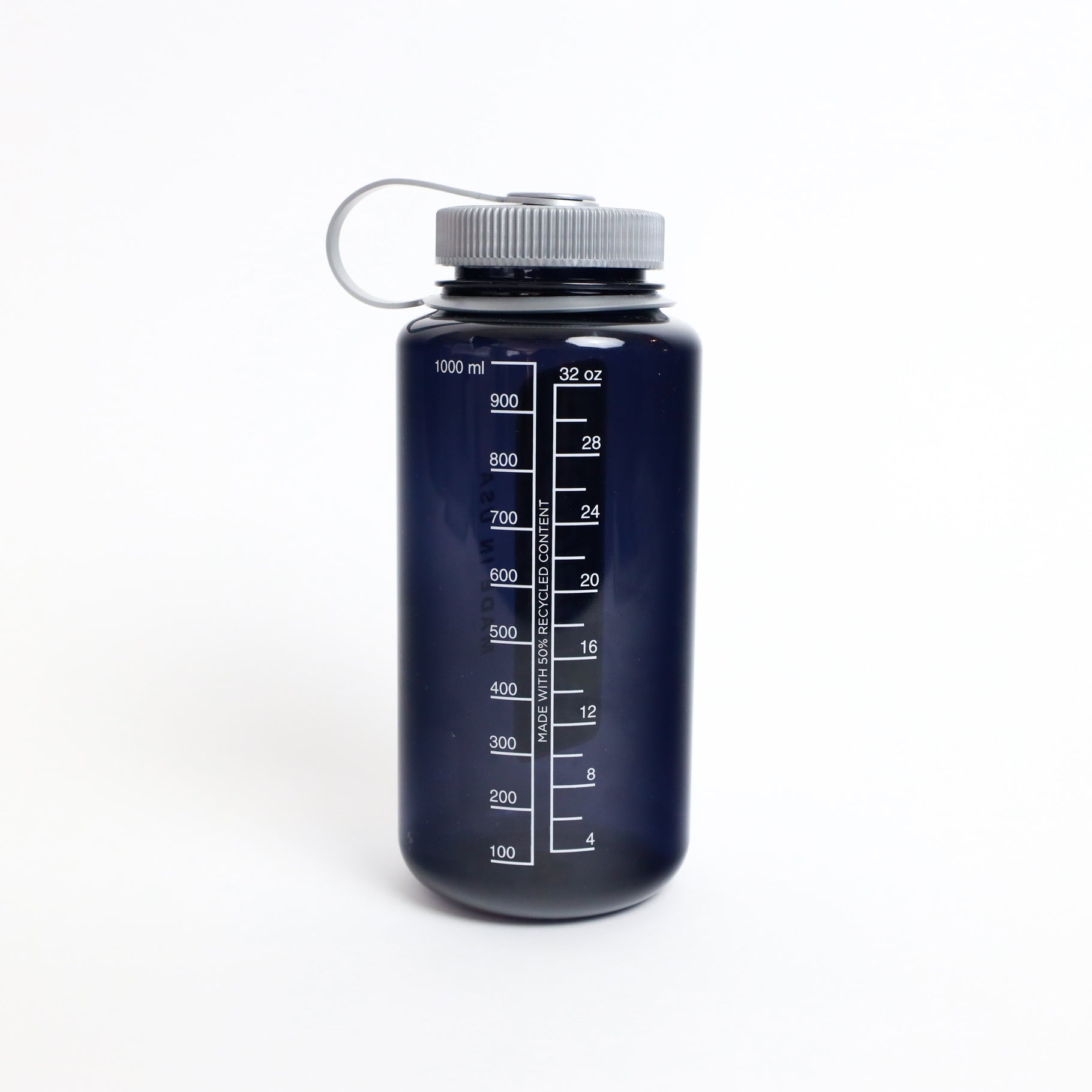 Nalgene 1 Litre Sustain Wide Mouth Bottle - Odyssey Gray Large Nalgene Logo
