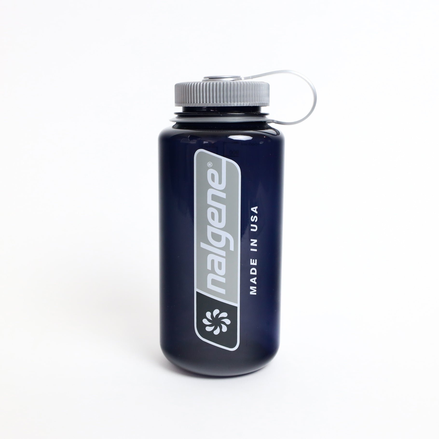Nalgene 1 Litre Sustain Wide Mouth Bottle - Odyssey Gray Large Nalgene Logo