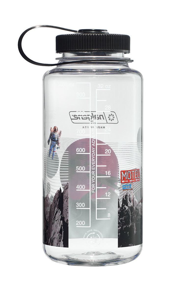 Nalgene 1 Litre Sustain Wide Mouth Bottle - Surrealist Astro Motel