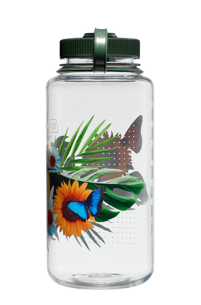 Nalgene 1 Litre Sustain Wide Mouth Bottle - Surrealist Citrus Hummingbird