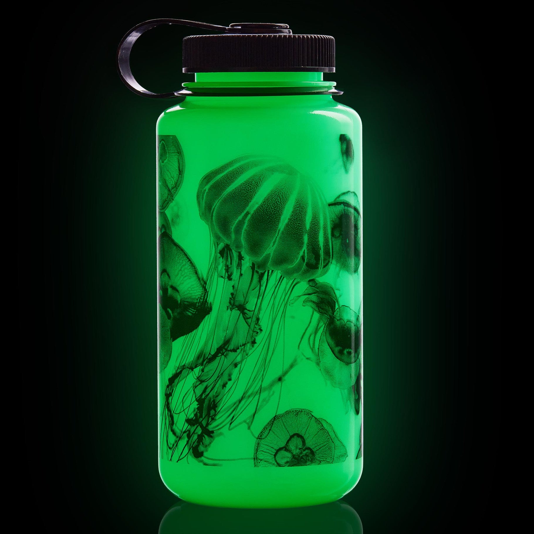 Nalgene Wide Mouth 1L Tritan Sustain - GLO WYLD Black Jellyfish