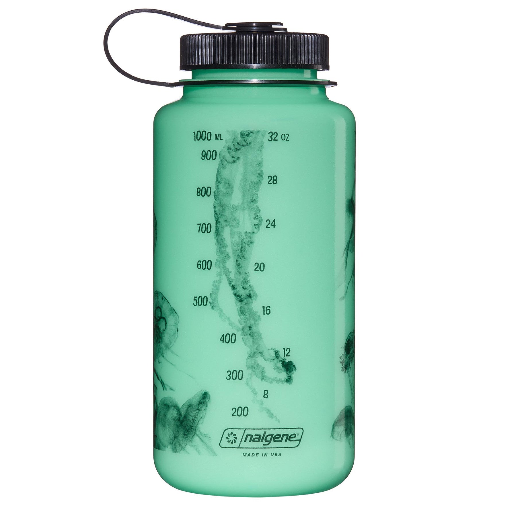 Nalgene Wide Mouth 1L Tritan Sustain - GLO WYLD Black Jellyfish