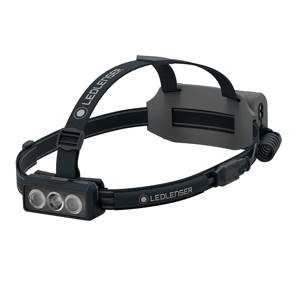 LEDLenser NEO9R Rechargeable 1200Lumen Running Headtorch with Chest Strap - Grey