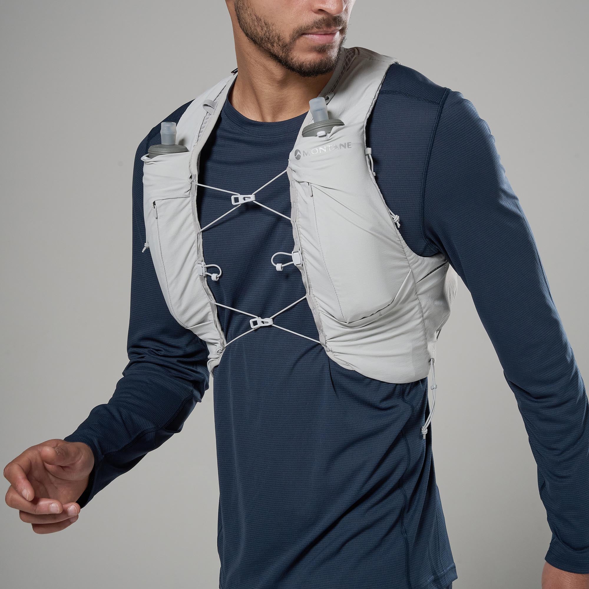 Montane Gecko VP12+ Updated Running Vest Hydration System - Platinum