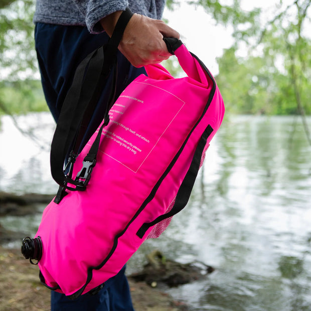 Ultimate Floats Swim Buoy/Tow Float for Open Water Swimming - Pink