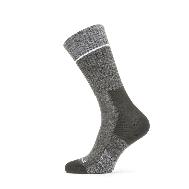 Sealskinz Thurton Mid Length Quick Dry Socks - Black/Grey