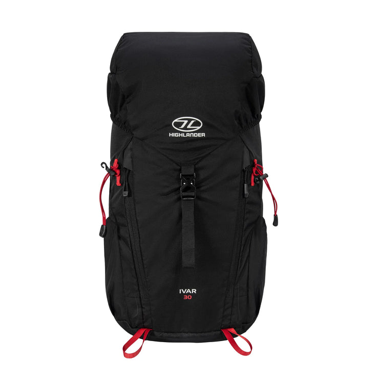 Highlander Ivar Lightweight Air Vent Rucksack - 30 Litres Black