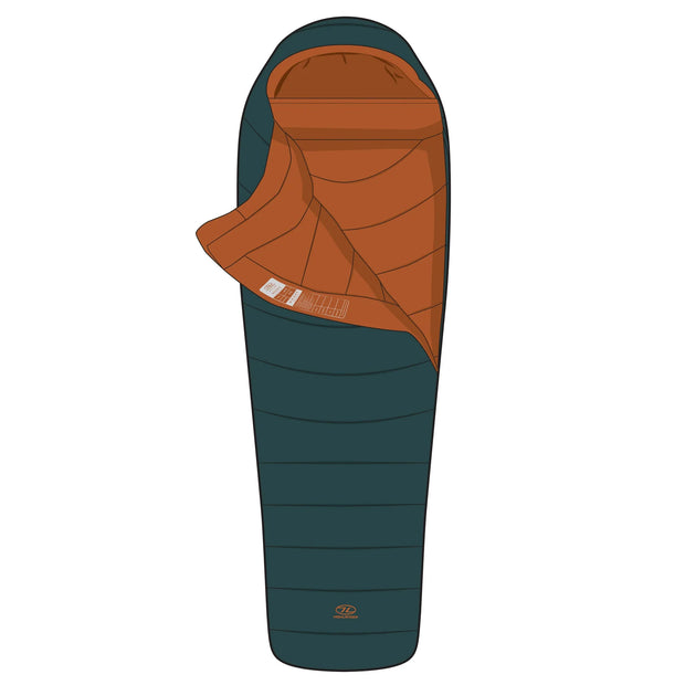 Highlander Rayet 350 Sleeping Bag - Pine Green