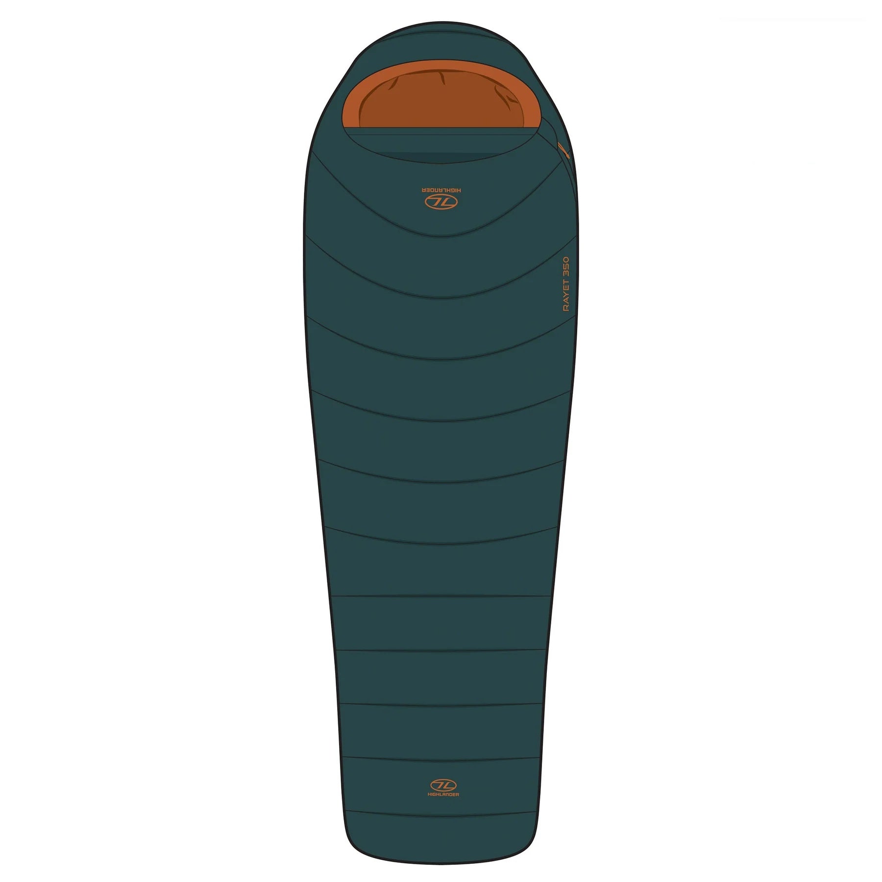 Highlander Rayet 350 Sleeping Bag - Pine Green
