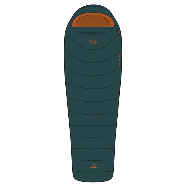 Highlander Rayet 350 Sleeping Bag - Pine Green