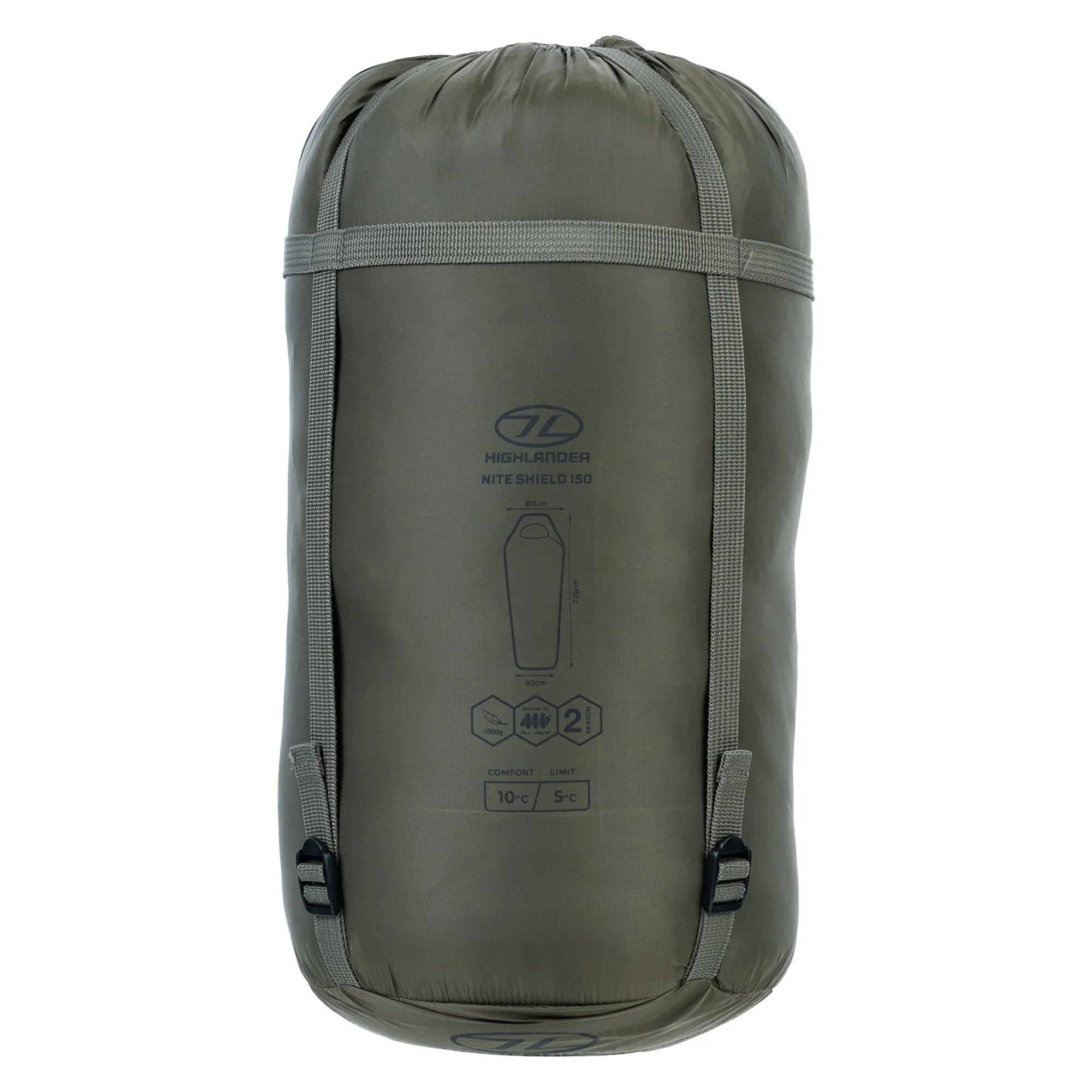 Highlander Forces Nite-Shield 150 Sleeping Bag - Ranger Green