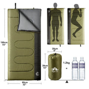 Night Cat Lightweight Backpacking Sleeping Bag for Adults - 3 Seasons
