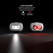 Silva Seek 450 Recharge Rechargeable Headtorch - Whiteout Grey
