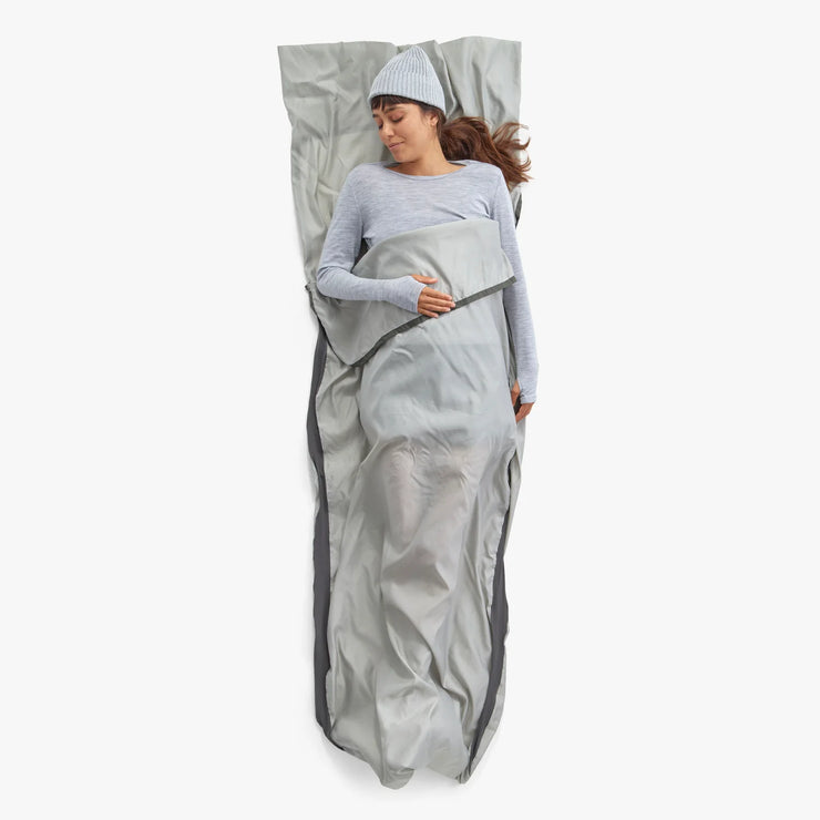 Sea To Summit Silk Blend Sleeping Bag Liner (Thermal Boost + 8%) - Rectangular Grey