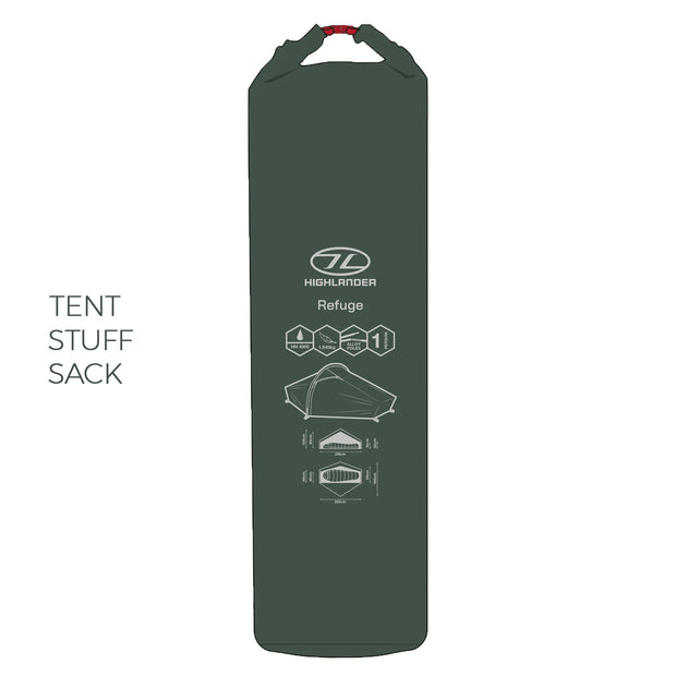 Highlander Refuge 1 Person Tent - Pine Green