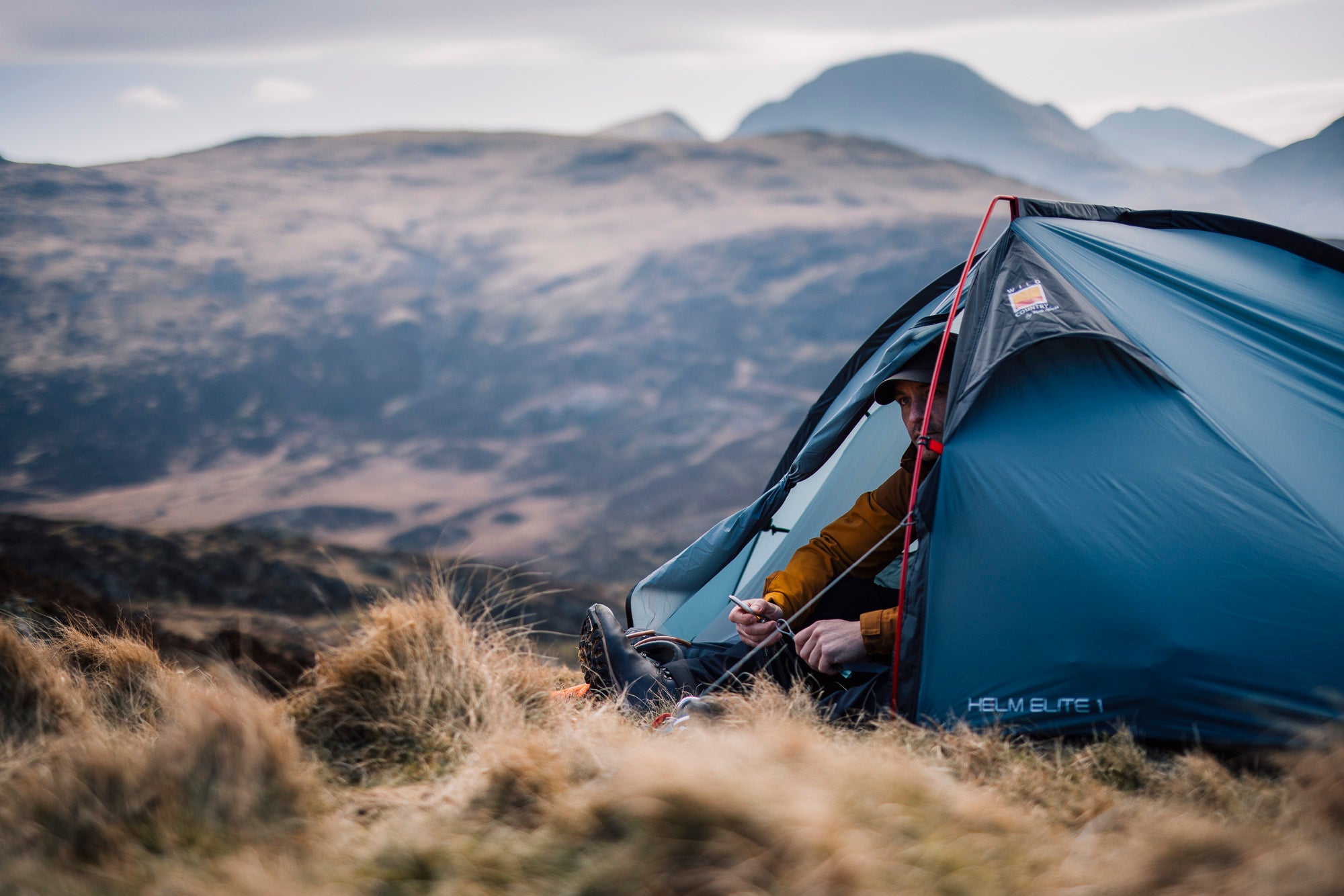 Wild Country Helm Elite 1 Lightweight Performance Backpacking Tent - Blue