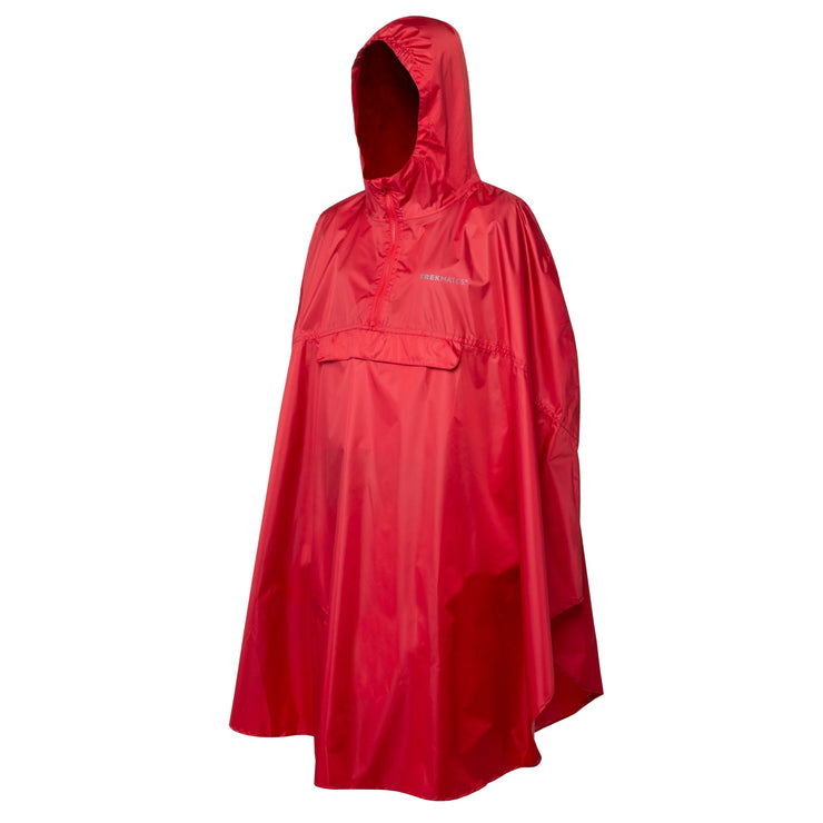 Trekmates Rove Hooded Waterproof Poncho - Chilli Pepper Red
