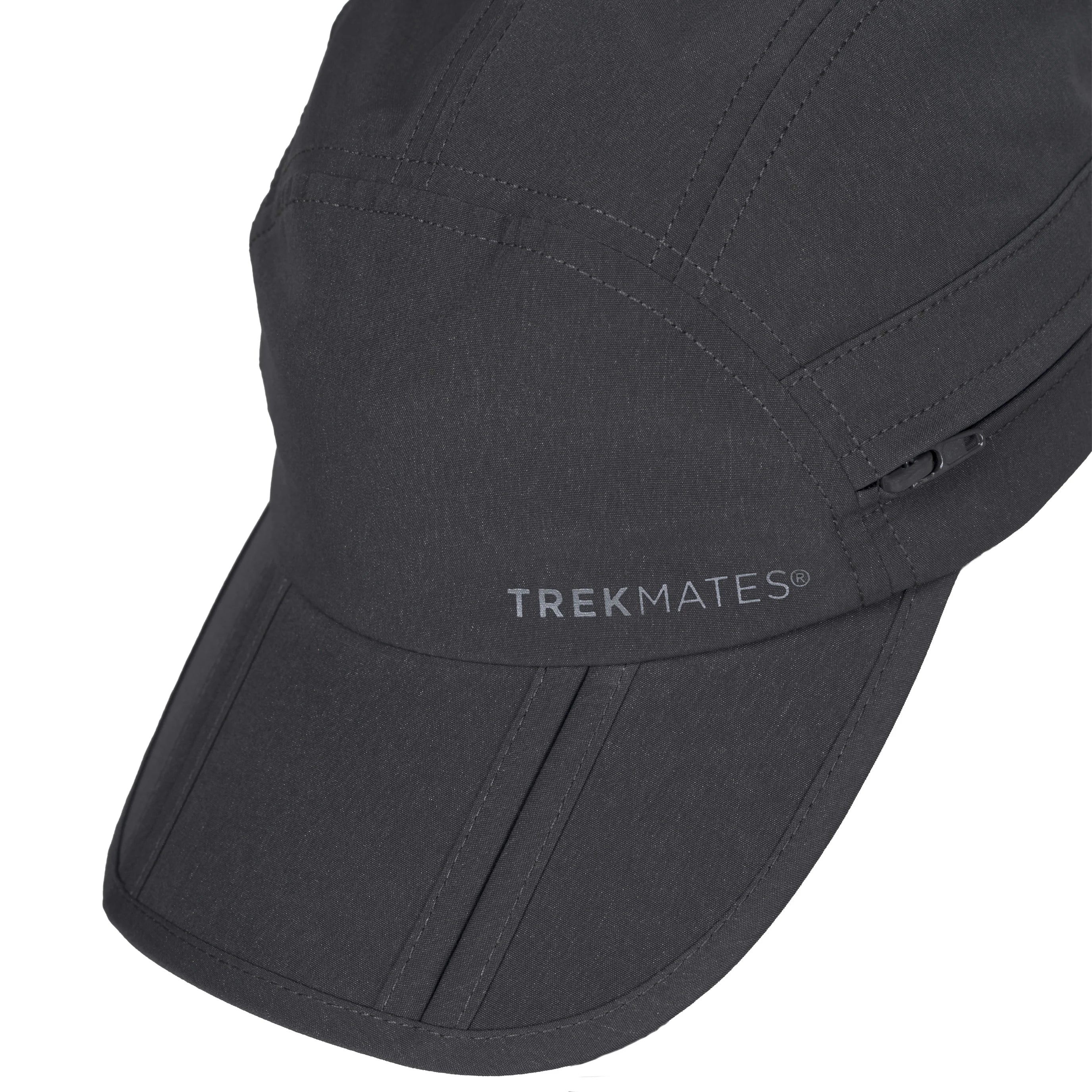 Trekmates Atacama Sun Cap with zip away Legionnaire's Flap - Thunder Grey