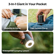 Flextail Tiny Pump 2X - Ultimate 3-in-1 Outdoor Pump with Camping Lamp - White