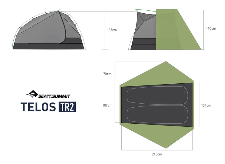 Sea To Summit Telos TR2 - Two Person Freestanding Tent