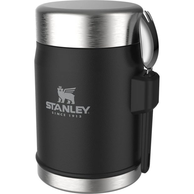 Stanley Classic Legendary Food Jar + Spork - 0.4L Black Pebble