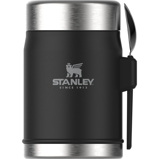 Stanley Classic Legendary Food Jar + Spork - 0.4L Black Pebble