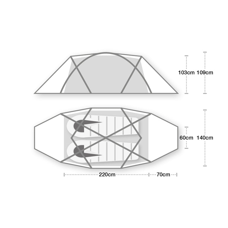 Wild Country Trisar 2D Backpacking Tent - (2024) Green